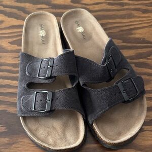 Brown Sandals Woman Girl Slip On’s gaahuu